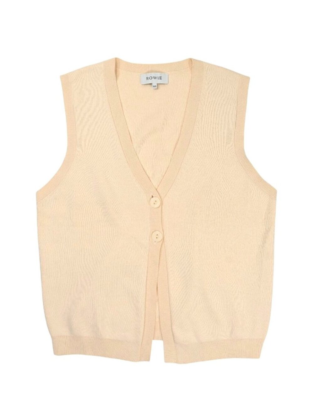 ROWIE The Label Goldie Knit Vest in Creme